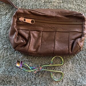 Elegant Brown Leather Coin Purse